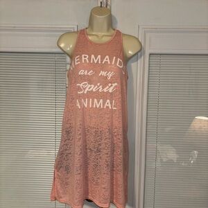Racer back tank dress cover up